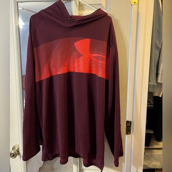 Under Armour Mens 2xl burgundy headgear light weight hoodie - Picture 1 of 3